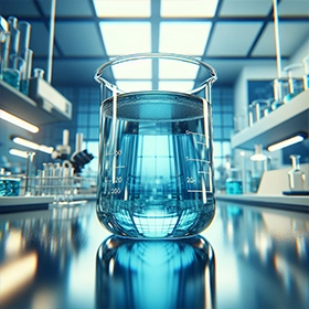 A beaker of liquid