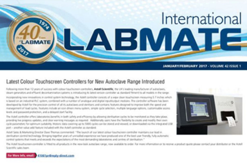 La revista International Labmate dedica un reportaje especial a Astell en su edición de febrero de 2017.