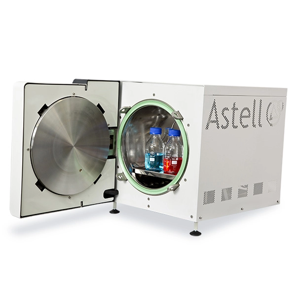 Classic Benchtop Autoclave with door open - Side View