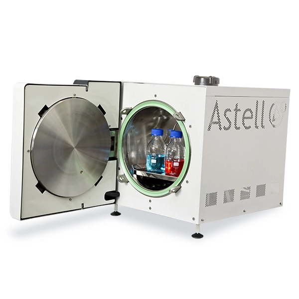Autoclave de table AMB Ecofill, porte ouverte - Vue de profil